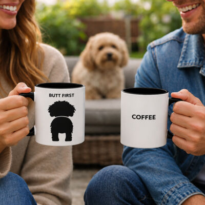 Butt First Coffee Mug: Funny Dog Behaviour Cup for Dog Lovers Thumbnail